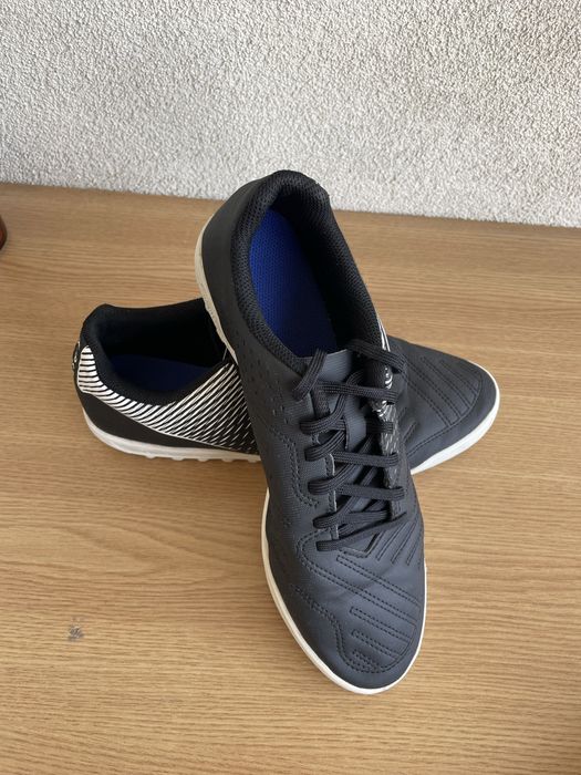 Ghete Fotbal Agility 100 TF Teren Sintetic Alb-Negru marime 41