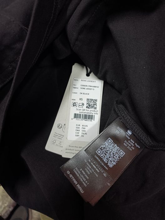 Оригинална тениска G-Star Raw Rovic XS , S , M , L нова черна