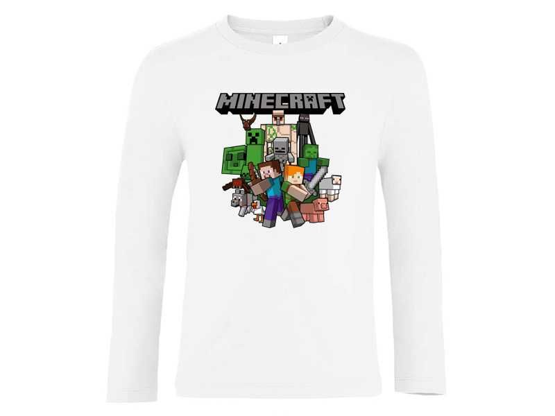 Тениски с дълъг ръкав Minecraft 3 модела