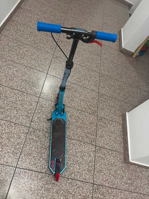 Trotinetă cu Suspensie şi Frână pe Ghidon Mid 5 Albastru Copii