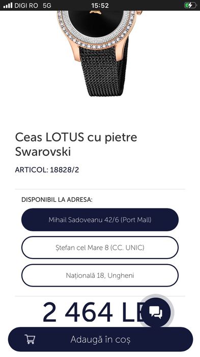 Vând ceas Lotus de damă urjent model serie 18828 articolu 2
