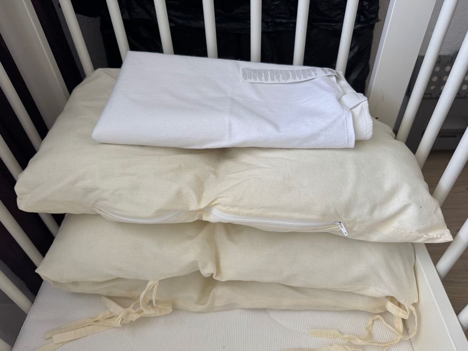 Бебешка кошара IKEA GULLIVER 60/120 + матрак + протектор + обиколник