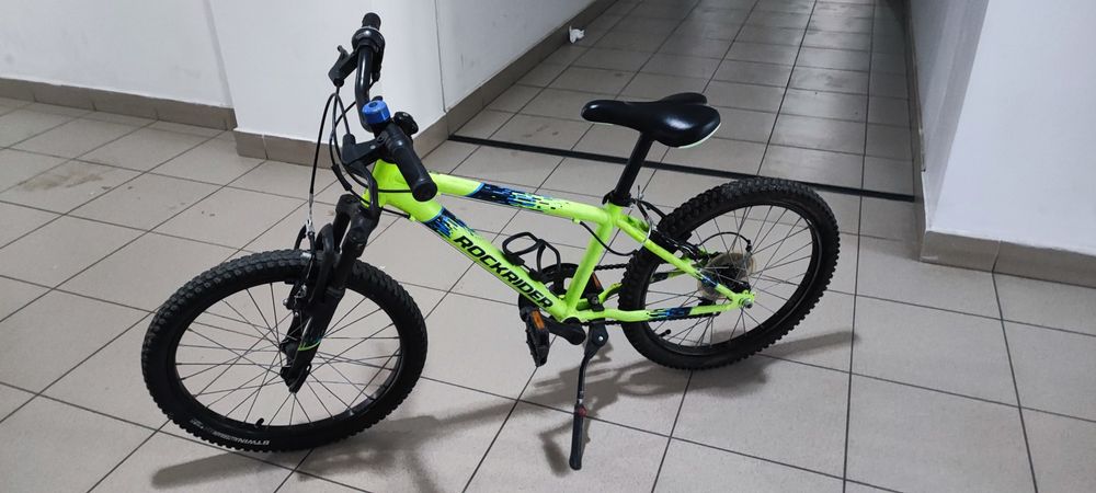 Bicicleta MTB Rockrider ST500 20" Galben fluo copii 6-9 ani