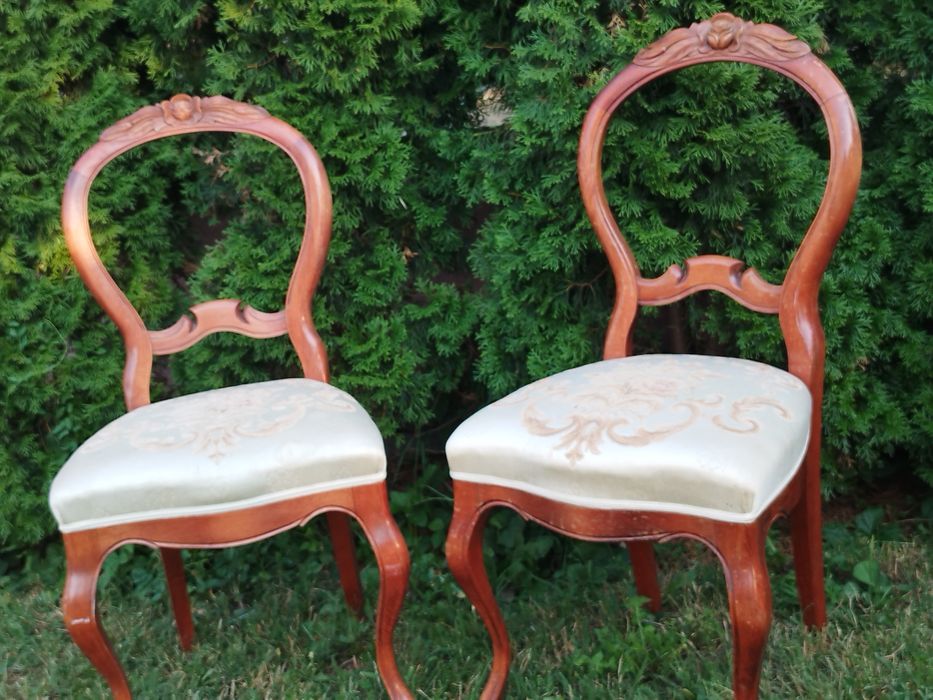 Антик столове стил Рококо,ръчно резбовани