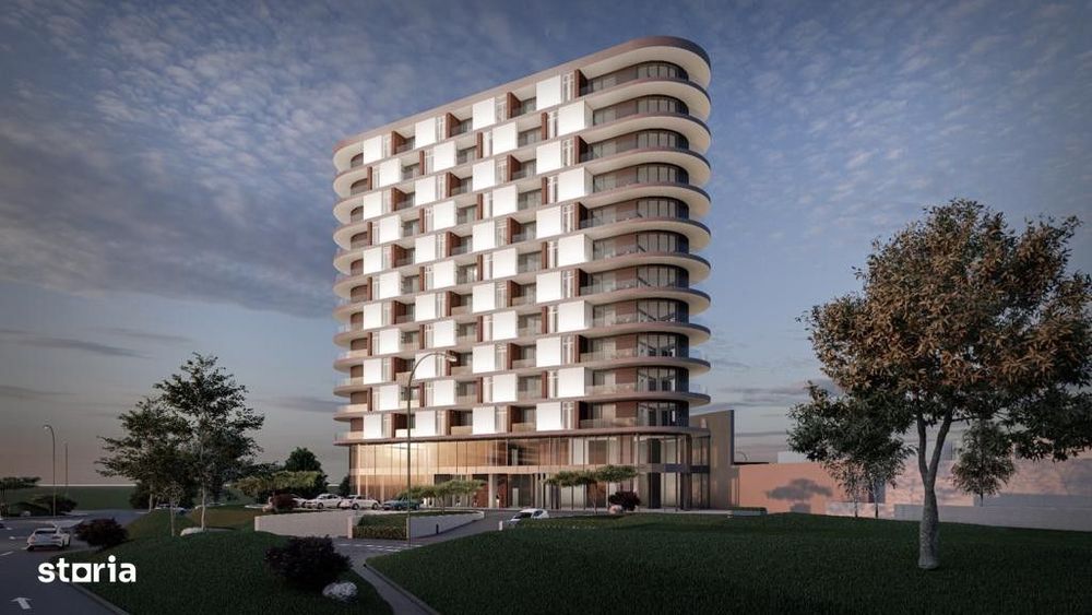 Apartament de 2 camere, 48.73 mp, 20 mp terasa, Finisat, Parcare, Zona