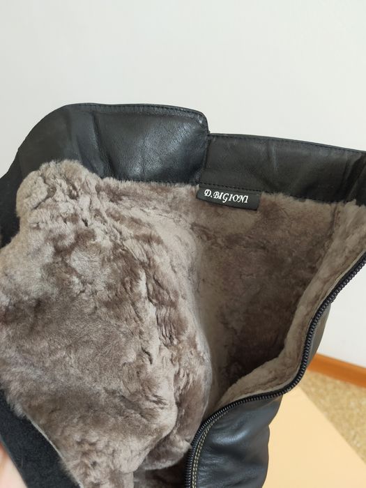 Продам зимние сапоги кожа