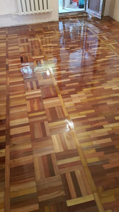 Настил паркета и деревянных полов. Шлифовка на 220v