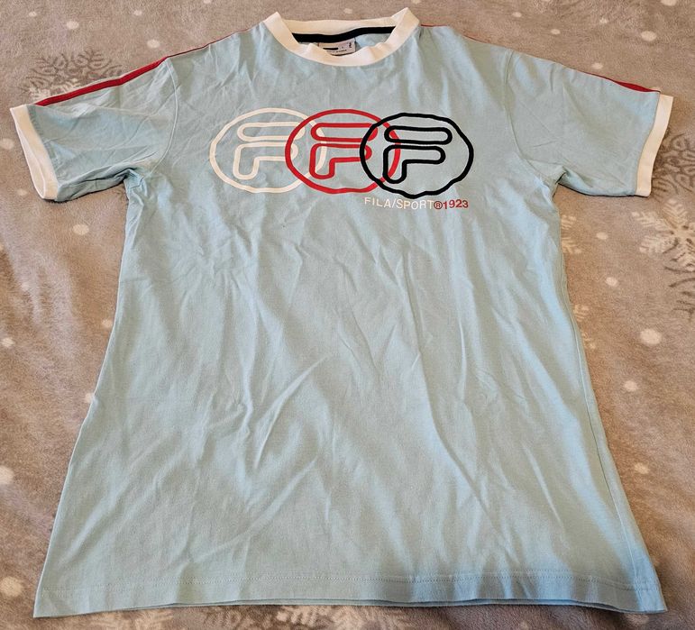 tricou barbatesc fila sport albastru deschis