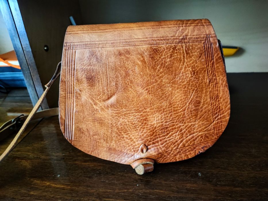 Дамска мароканска чанта от естествена телешка кожа