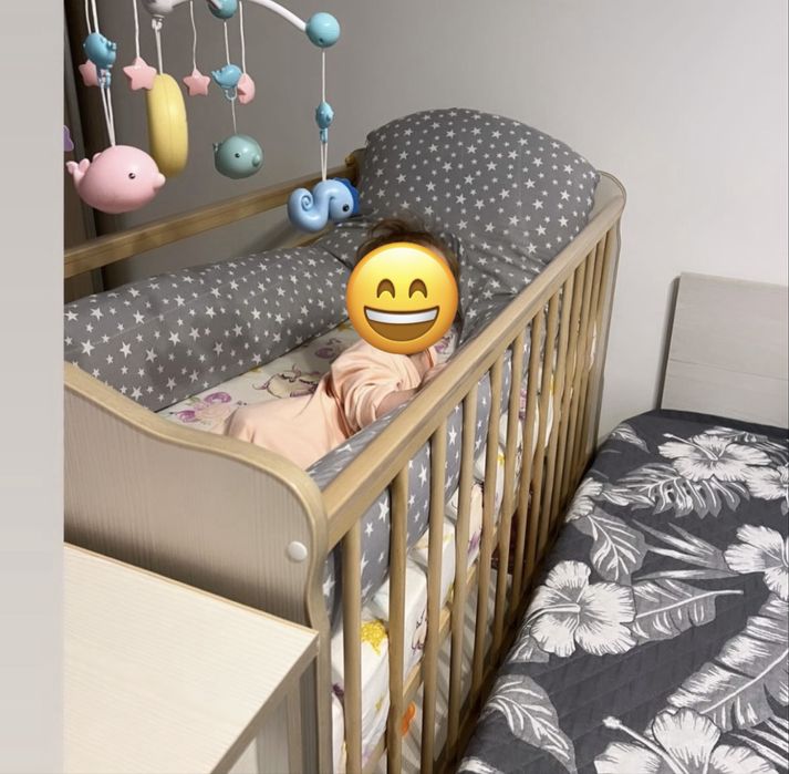 Детская кровать трансформер с комодом