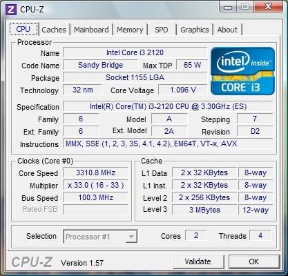 Intel Core I3 2120