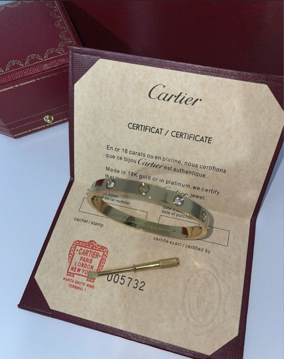 Bratara cartier ne folosita 18 k