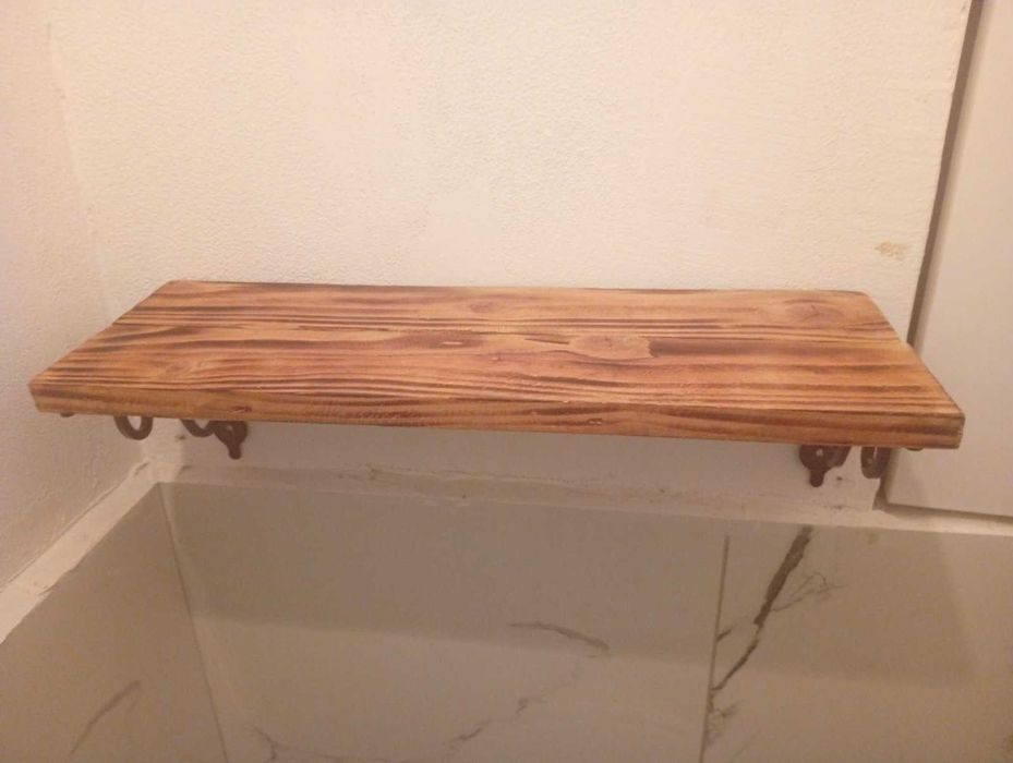 НОВА Дървена ретро етажерка винтидж дизайн - ръчна изработка