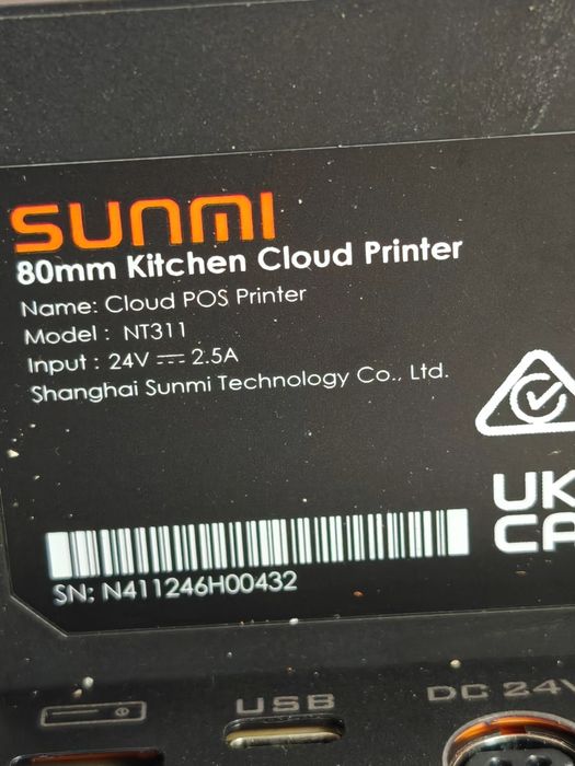 Imprimantă termică SUNMI NT311 80mm WiFi LAN USB Bluetooth
