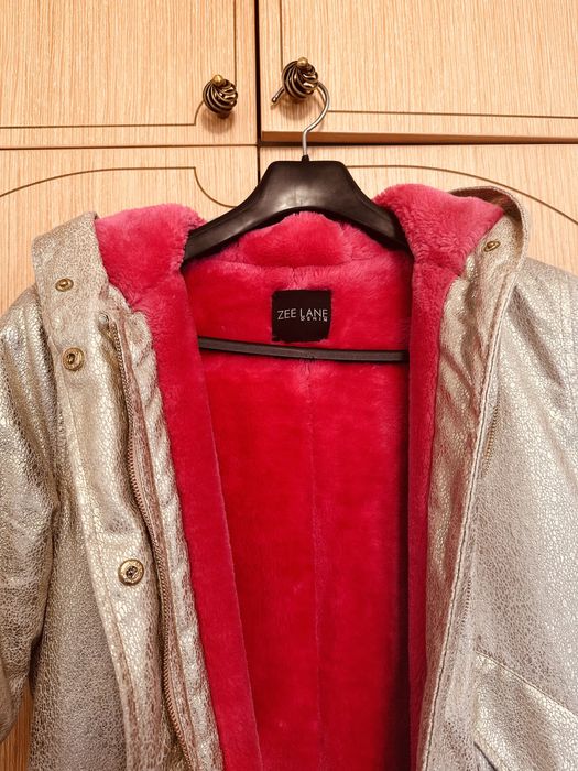 Златна парка с розов пух Zeelane