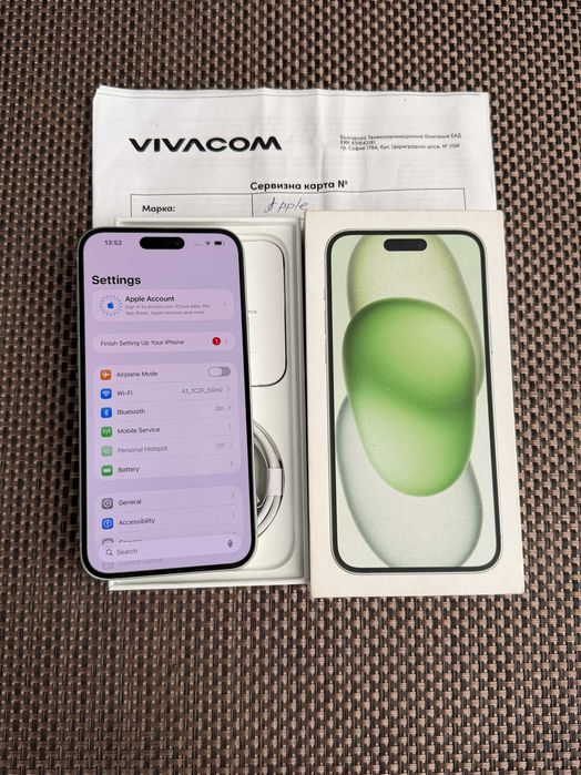 ГАРАНЦИЯ! iPhone 15 PLUS + лизинг от 15€/мес Green  128gb