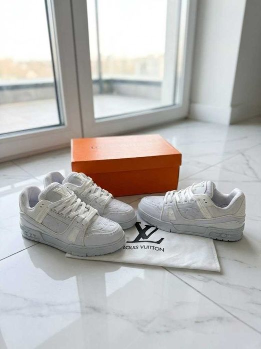 Adidasi LV Trainers Full Alb - White - PREMIUM - Full Box