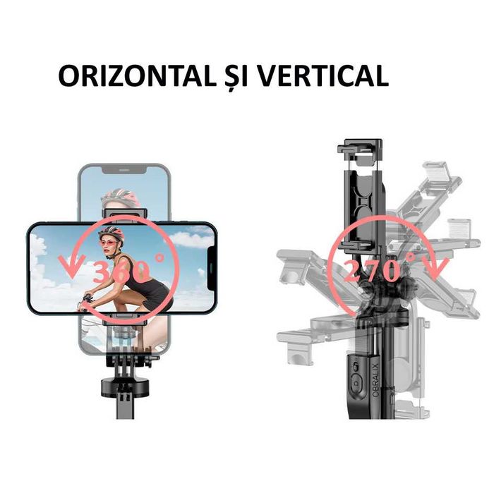 Selfie Stick, Tripod, Bluetooth, Universal, H33-155 cm, OBRALIX®