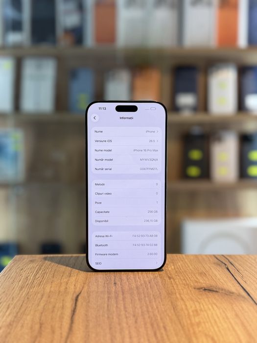 iPhone 16 Pro Max 256Gb/BATERIE98%/Garantie 12 luni @atsgsm.ro