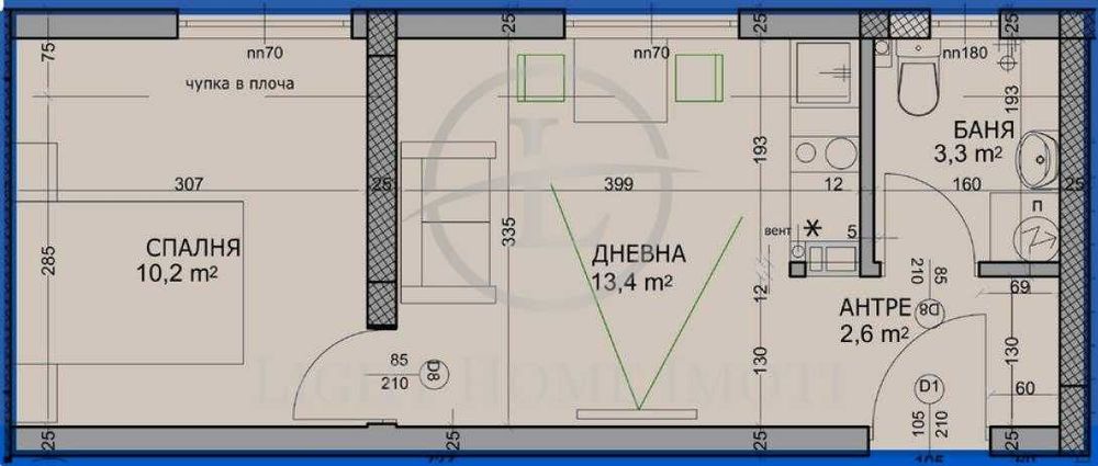 Продава се Двустаен апартамент в Пловдив, Христо Смирненски - 47 кв.м за 1806 €/кв.м - Снимка #2