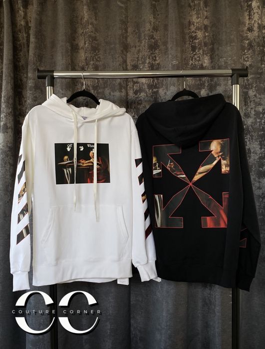Hanorac OFF-White • Calitate Top • Caravaggio Arrows S/S • Cod QR