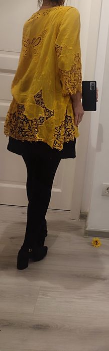 Bluzita festivă tip fluture, noua, broderie ,100%bumbac