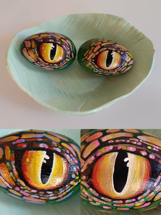 Рисувани яйца за Великден и в японски „кокеши“  стил