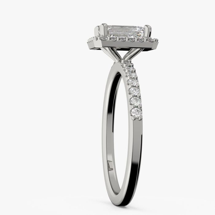 Inel de Logodna Emerald Cut Diamante Naturale Claritate VS1