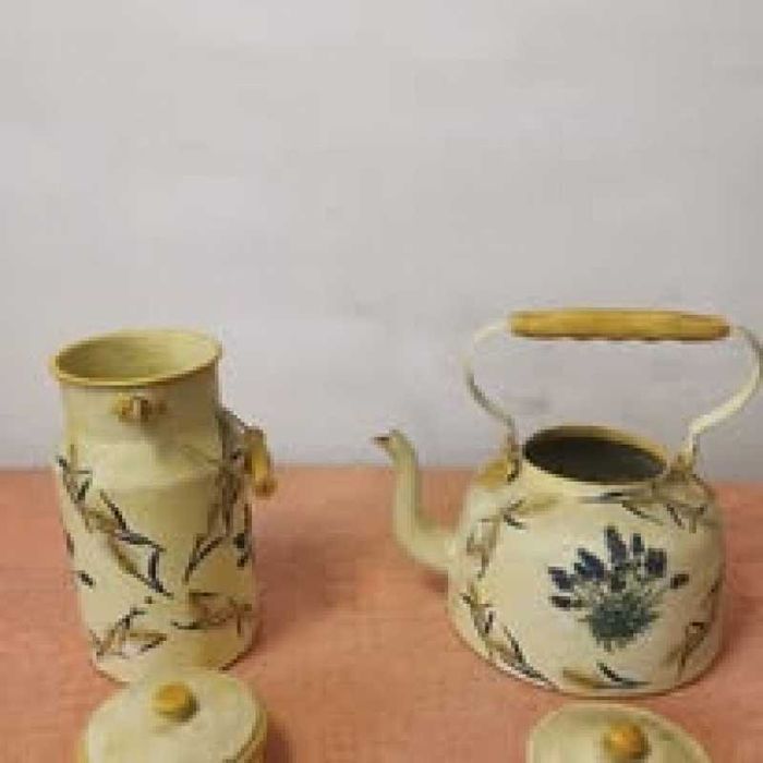 Set de ceainic cu capac pictate manual decor