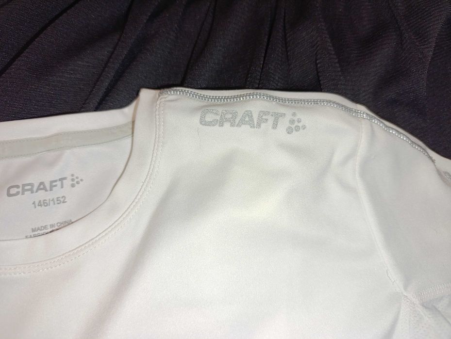 145/152 Craft бяла спортна тениска с подарък клин