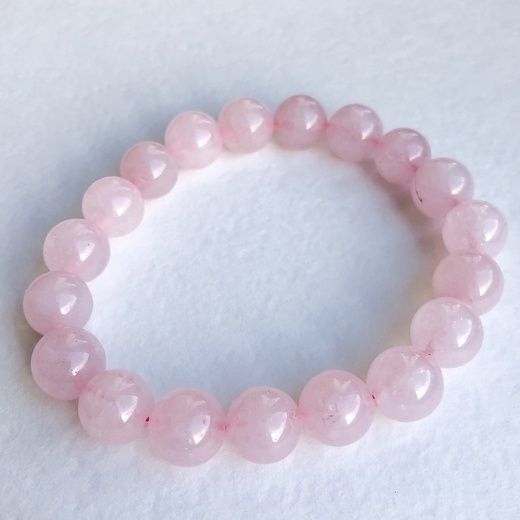 Новый браслет из розового кварца