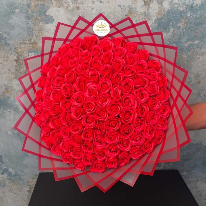 Buchete trandafiri din sapun Rosu*Alb*Roz*Albastru*etc