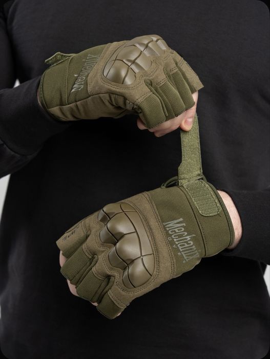 Перчатки тактические без пальцев. Barmoqlari ochiq taktik qo'lqoplar