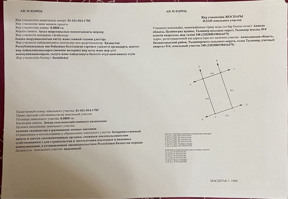 Продам Участок