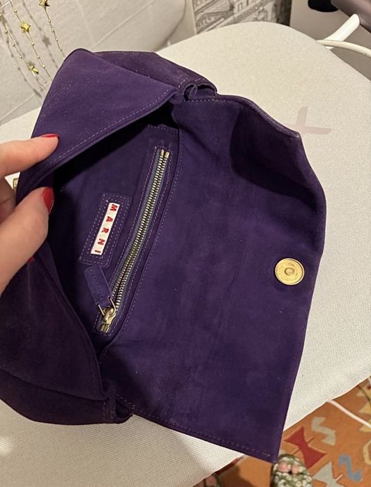 Клатч из замши, Marni