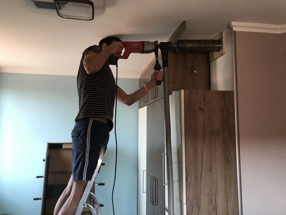 Carotare cu aspirare in beton si caramida