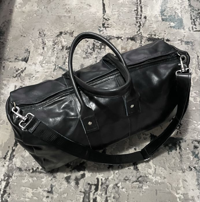 Geanta de voiaj din piele naturala pt voiaj/transport/sala negru/black