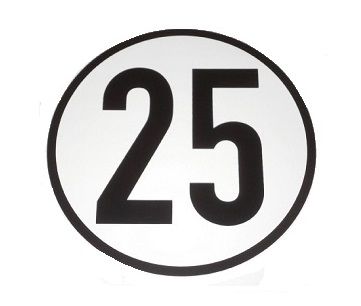 Стикери за скорост от 25 до 100 км. за трактори и камиони.