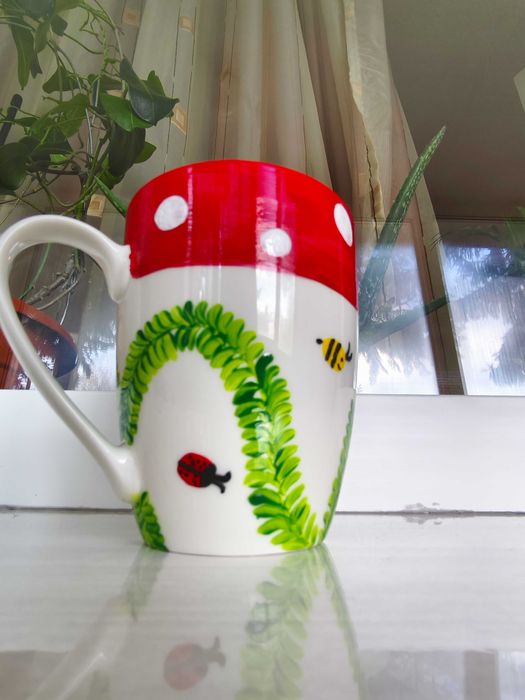 Cană pictată manual