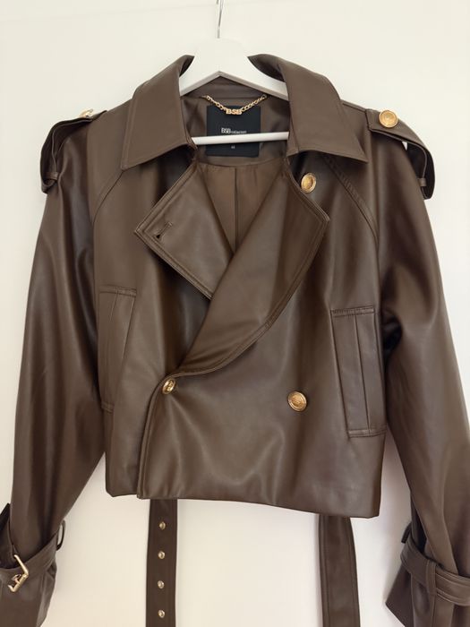 Кожено яке BSB в кафяв цвят