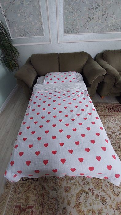 Диван + софа оливкового цвета, ЗЕТА