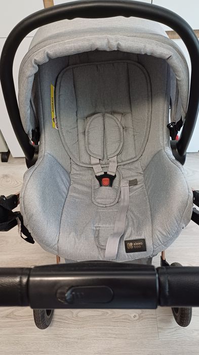 Детска количка Kika Boo - Kaia, 3 в 1, Light Grey