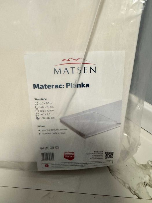 Детски матрак Matsen с пълнеж от елда и кокос, антиалергичен, 180x80x7см