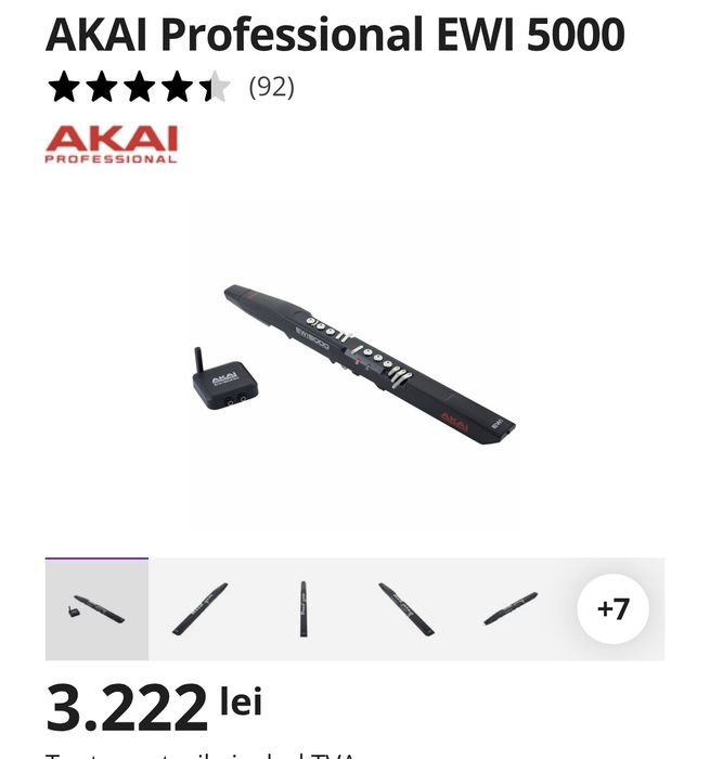 Saxofon electirc AKAI Professional EWI 5000