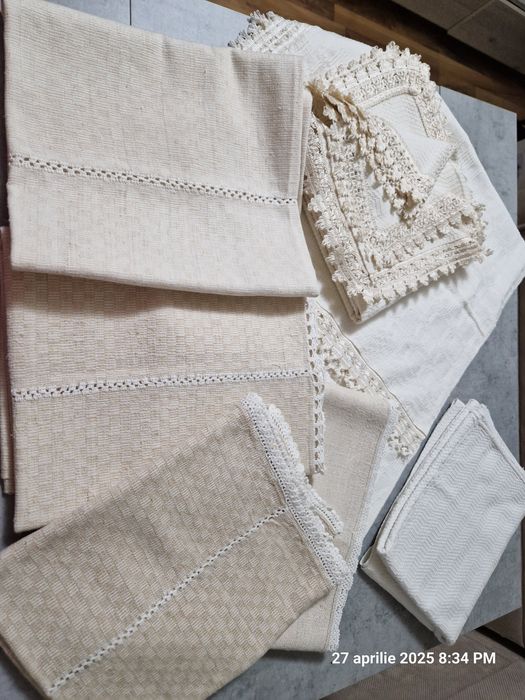 Fete de masa vechi din in,canepa,bumbac