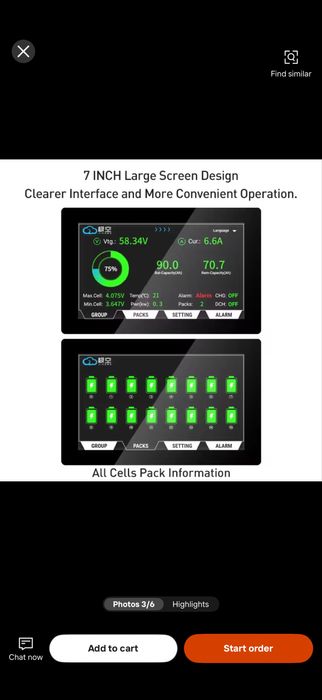 Ecran/Display  touchscreen  7.0” v19 pentru bms Jk