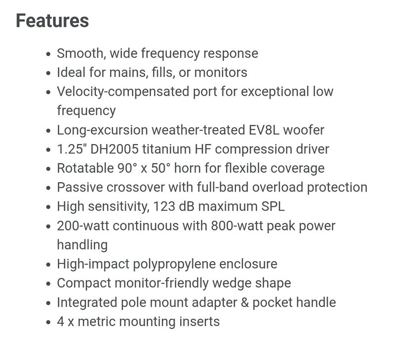 EV electro voice  zx1 90  професионални тонколони