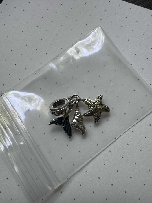 Сребърни Висулки - морска звезда, раковина и опашка на русалка