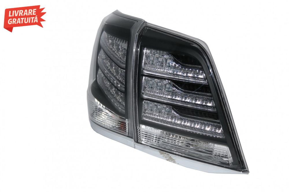 Stopuri LED Alb si Negru Toyota Land Cruiser FJ200 J200 (2007-2011)