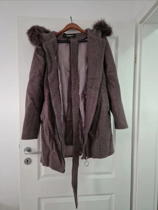 Palton lana cu cordon